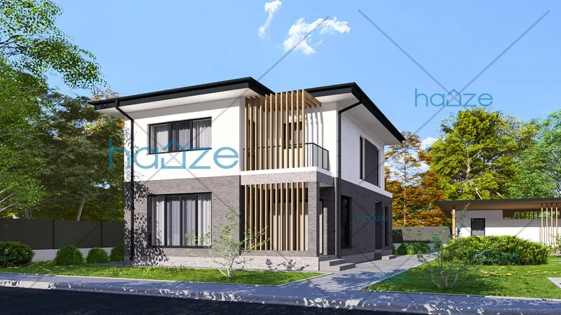 Coperta proiectului Proiect casă Parter și Etaj (3 dormitoare) – Zara – 105 m²