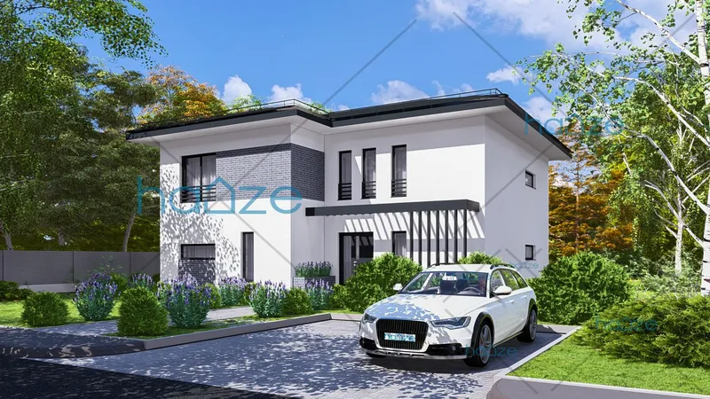 Coperta proiectului Proiect casă Parter și Etaj (4 dormitoare) – Sienna – 118 m²