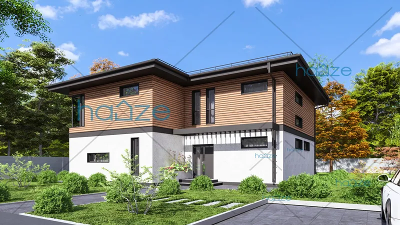 Coperta proiectului Proiect casă Parter și Etaj (4 dormitoare) – Monique – 141 m²