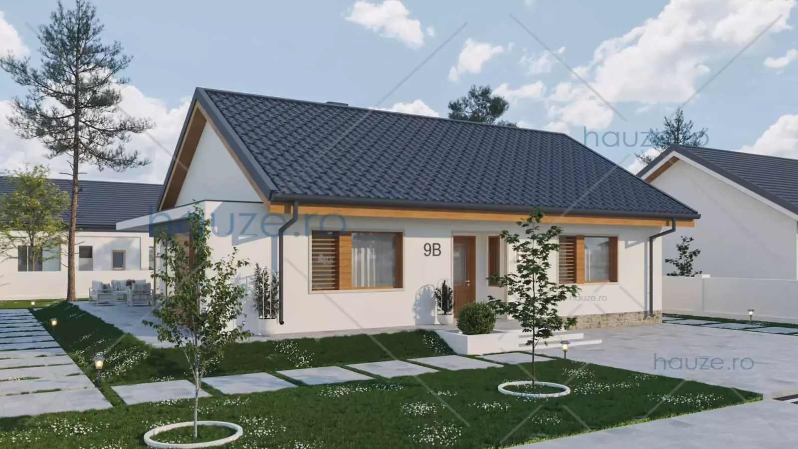 Proiect casa mica Parter (3 dormitoare) – Sam – 130mp