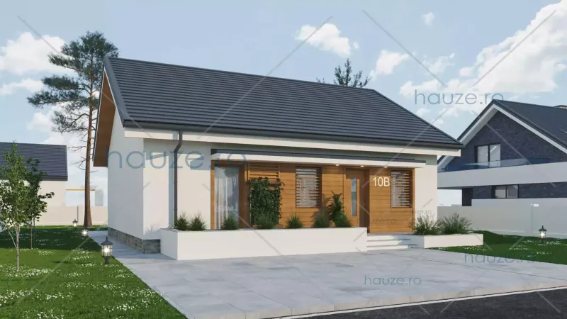 Coperta proiectului Proiect casă Parter (2 dormitoare) – Darcie – 108 m²