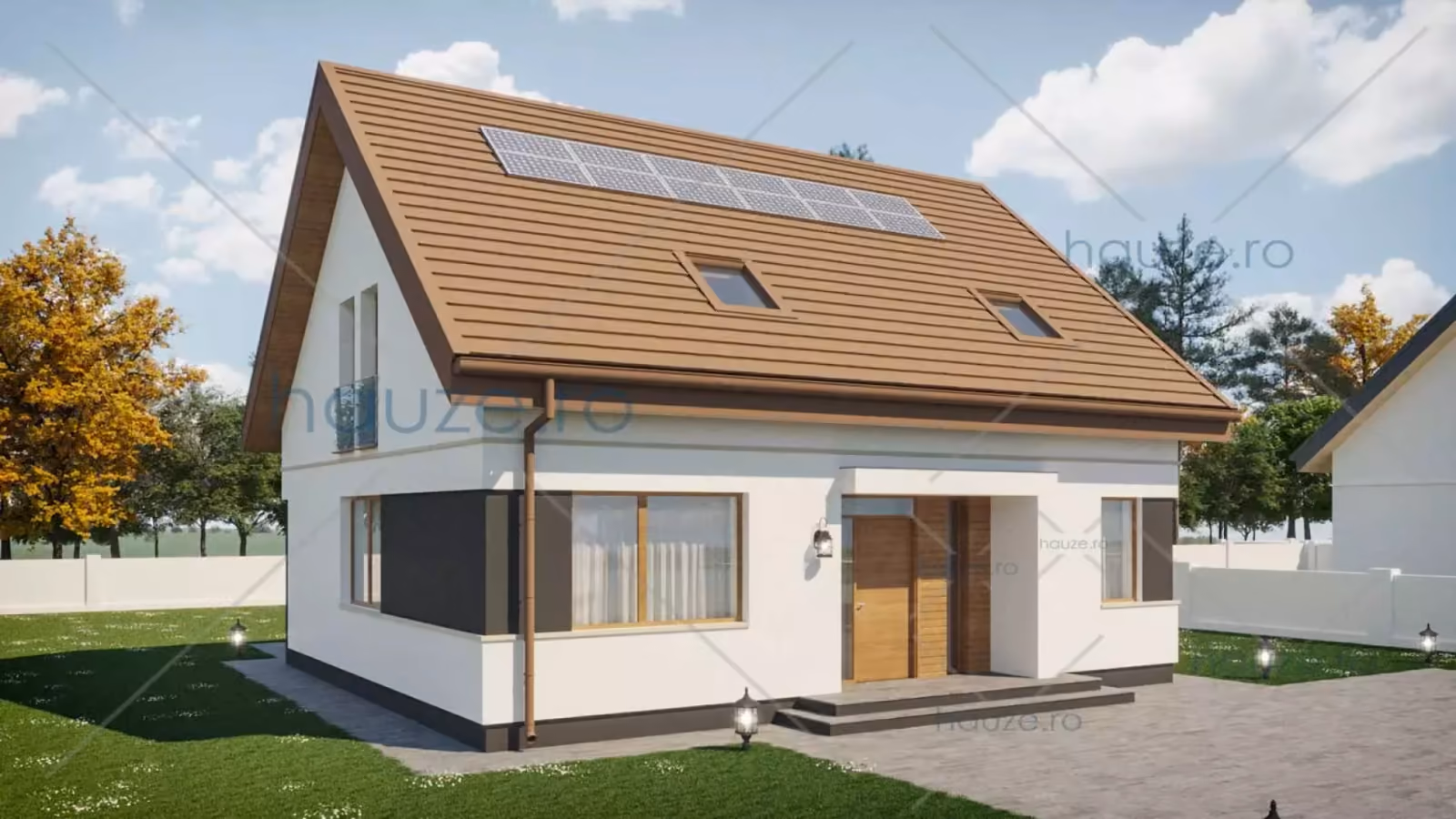 Proiect casa mica Parter si Etaj (3 dormitoare) – Nova – 98mp