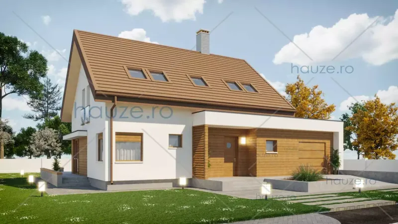 Coperta proiectului Proiect casă Parter și Etaj (3 dormitoare) – Ruth – 119 m²