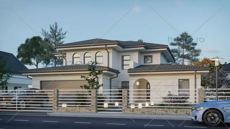 Coperta proiectului Proiect casă Parter și Etaj (4 dormitoare) – Michelle – 215 m²