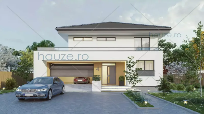 Coperta proiectului Proiect casă Parter și Etaj (4 dormitoare) – Olivia – 154 m²