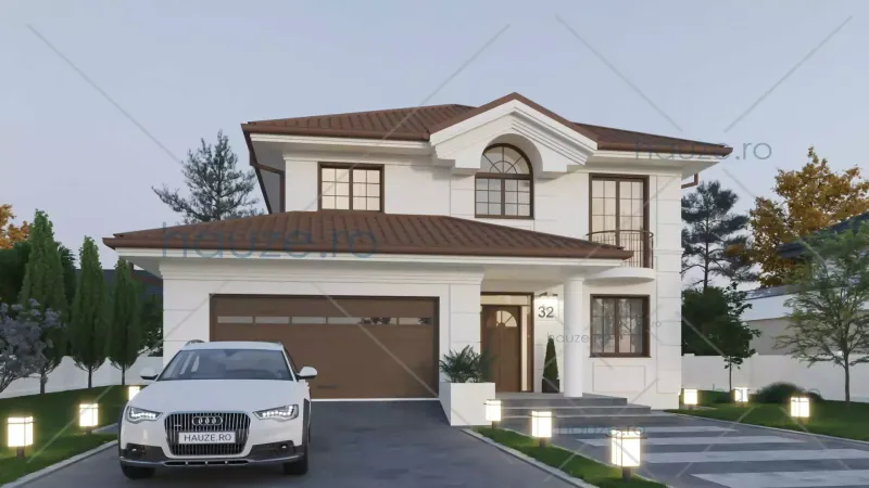 Coperta proiectului Proiect casă Parter și Etaj (3 dormitoare) – Erika – 136 m²