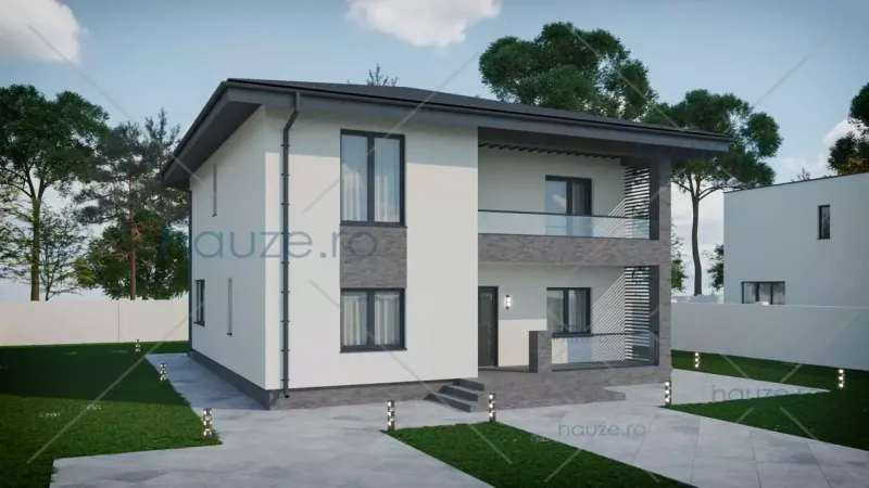 Coperta proiectului Proiect casă Parter și Etaj (4 dormitoare) – Ivy – 126 m²