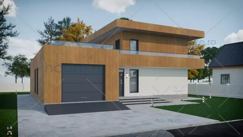 Coperta proiectului Proiect casă Parter și Etaj (2 dormitoare) – Moro – 163 m²