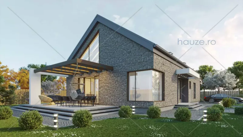 Coperta proiectului Proiect casă Parter (3 dormitoare) – Freya – 169 m²