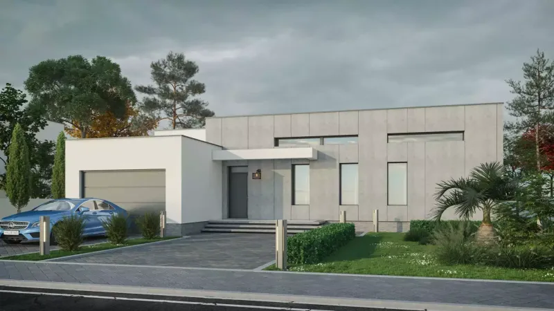 Coperta proiectului Proiect casă Parter (2 dormitoare) – Chloe – 159 m²