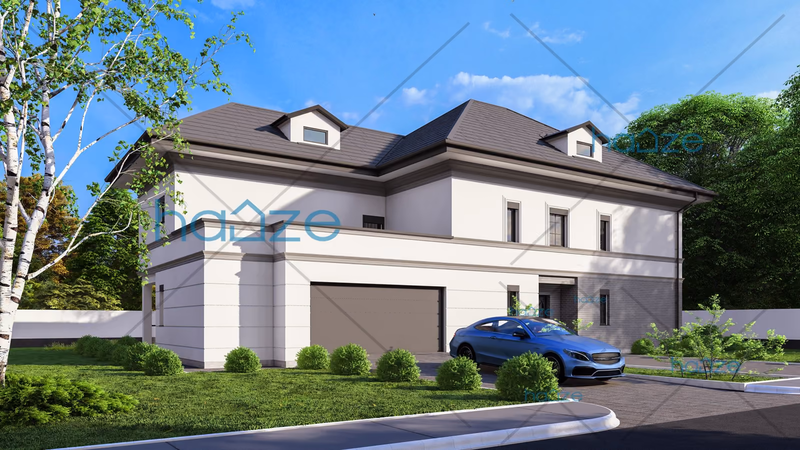Proiect casa Parter, Etaj si Mansarda (5 dormitoare) - Juliette - 202mp