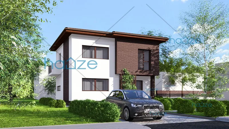 Coperta proiectului Proiect casă Parter și Etaj (3 dormitoare) – Nida – 75 m²