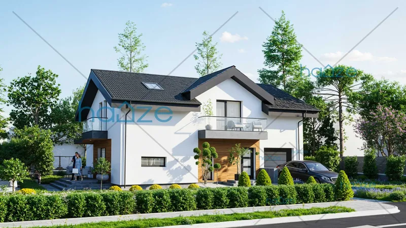Coperta proiectului Proiect casă Parter și Mansardă (3 dormitoare) – Liora – 123 m²