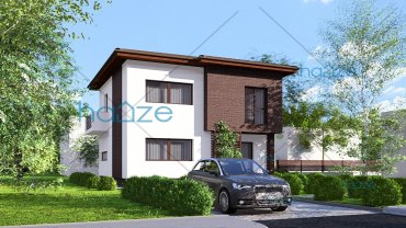 Proiect casa Parter si Etaj (3 dormitoare) - Nida - 75mp